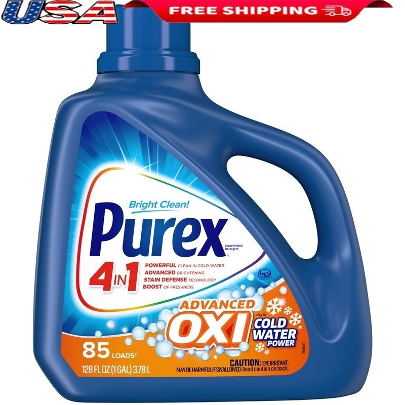 Liquid Laundry Detergent OXI Stain Fighters 85 Loads Fresh Clean Brightening