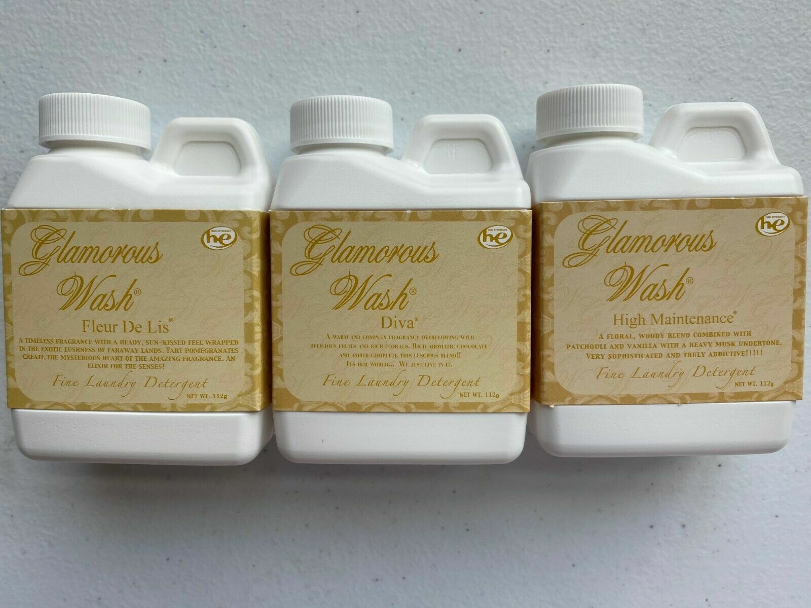 Tyler Glamorous Wash 4 oz Sample Set – Diva, Fleur De Lis, HIGH MAINTENANCE…
