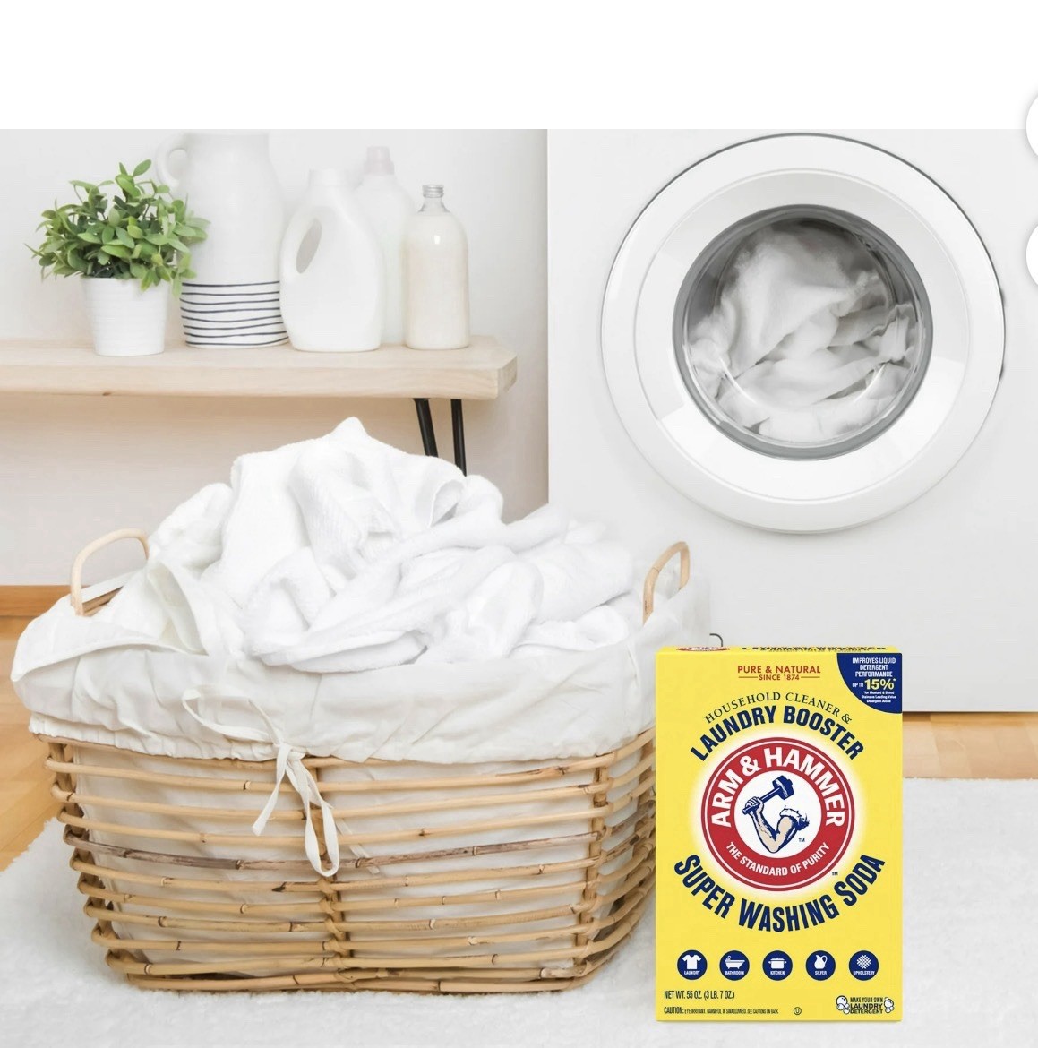 Arm & Hammer Super Washing Soda Laundry Booster Powder 55 oz Fragrance-Free