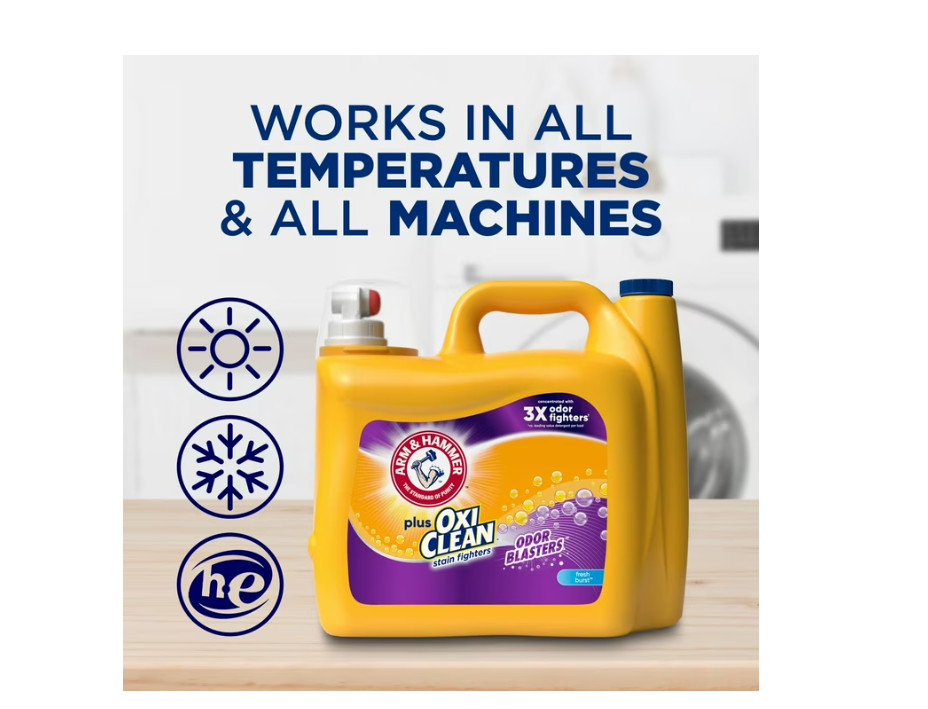 plus Oxiclean Odor Blasters Liquid Laundry Detergent, Fresh Burst,
