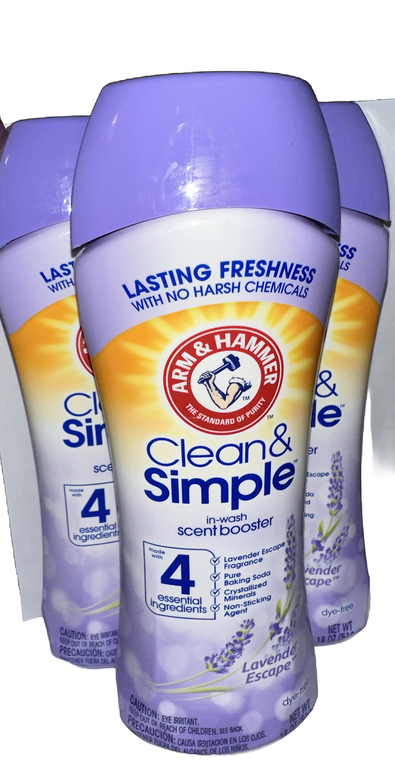 ARM & HAMMER 💜 Lavender Escape 💜 Clean & Simple In-Wash Scent Booster 18oz X 3