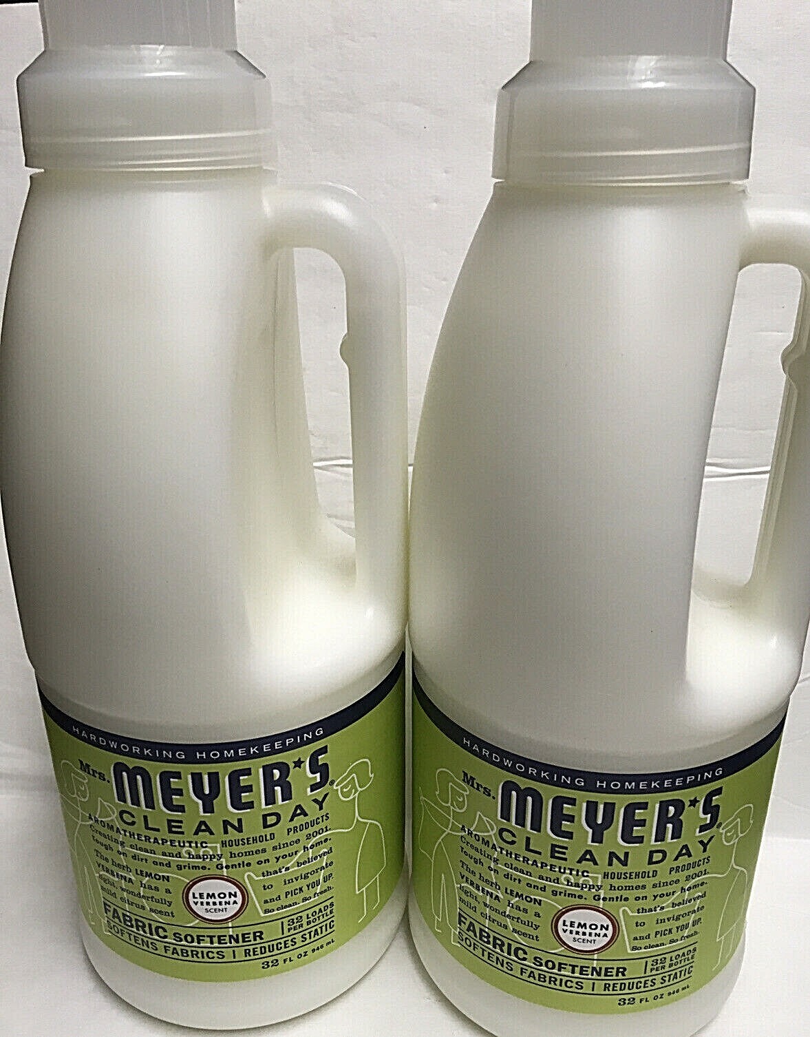 Lot of 2 Mrs Meyer’s clean day Fabric Softener Lemon Verbena Scent – 32 Oz Each
