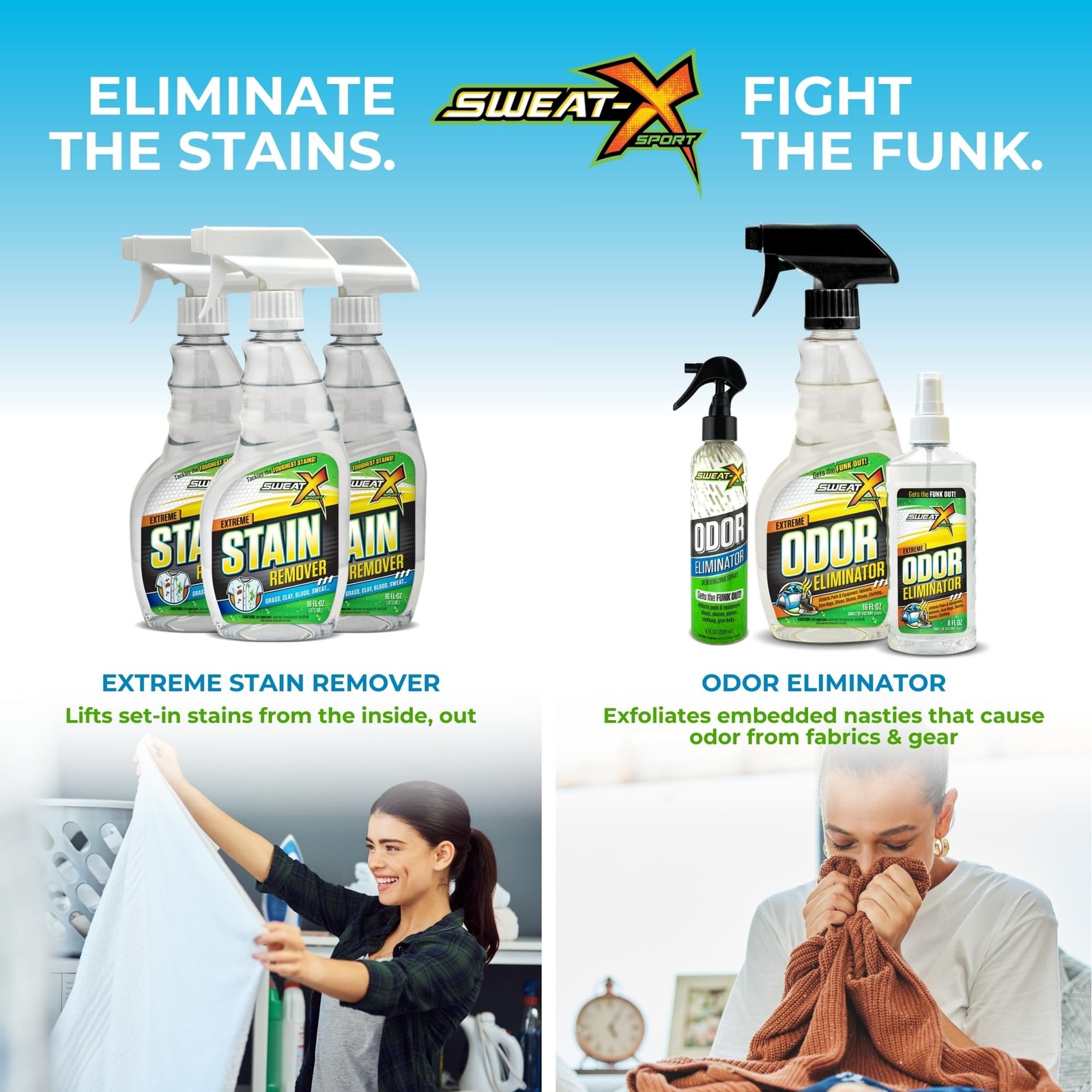 SWEAT X Extreme Stain Spray for Clothes – Professional Laundry Stain Spray fo…