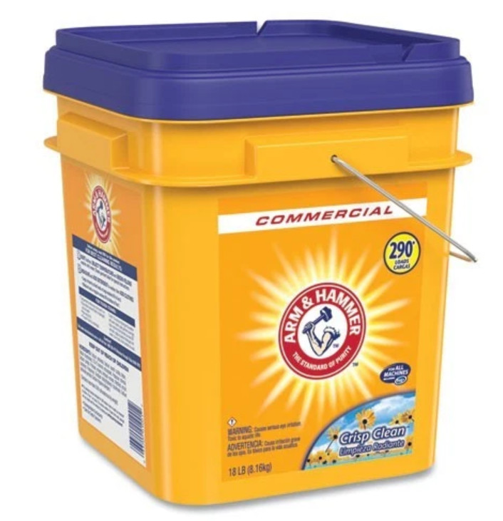 Arm & Hammer 3320001001 Powder Laundry Detergent, Crisp Clean, 18lb Pail