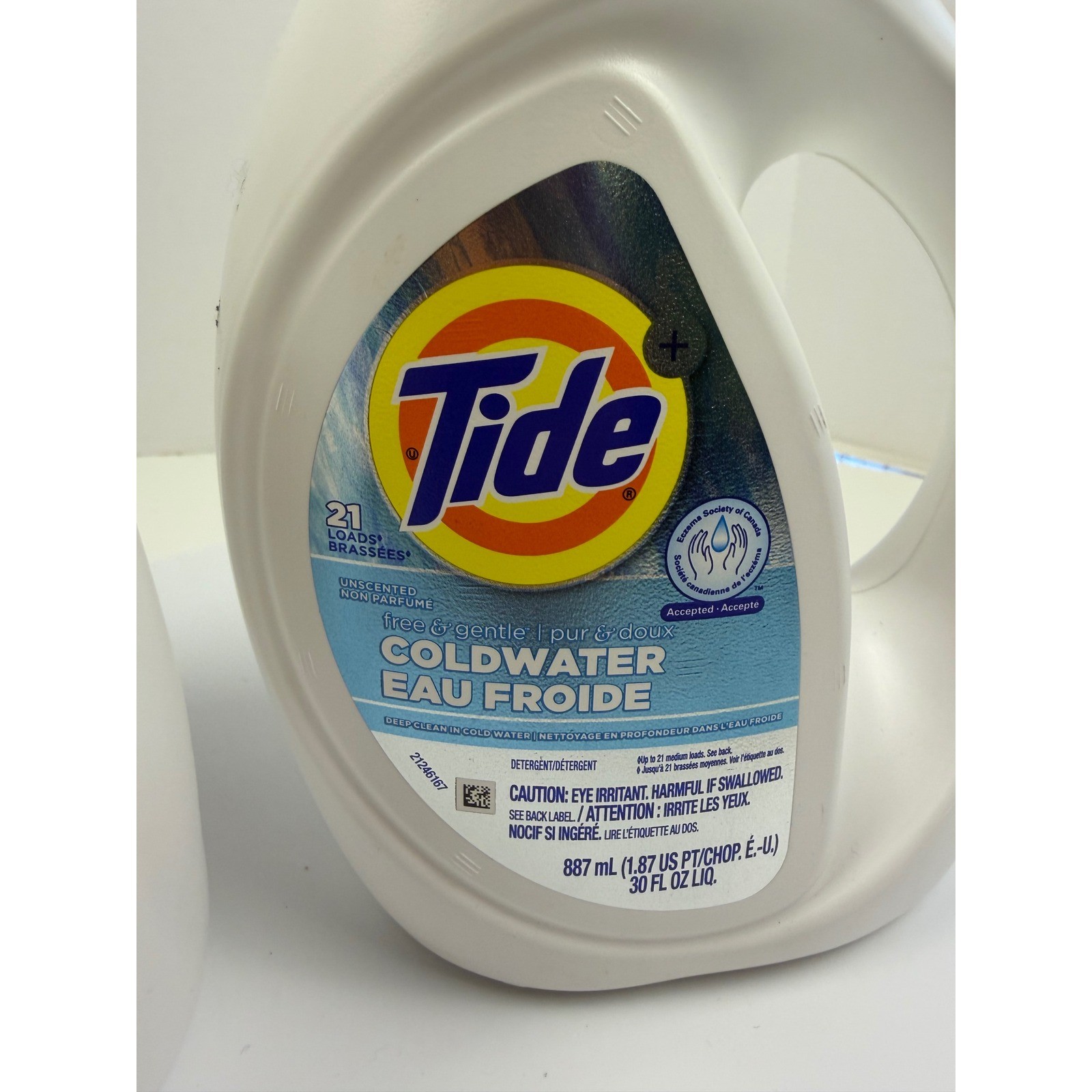 Lot of 5 Tide Free & Gentle Coldwater Liquid Laundry Detergent 30oz 21 Loads HE