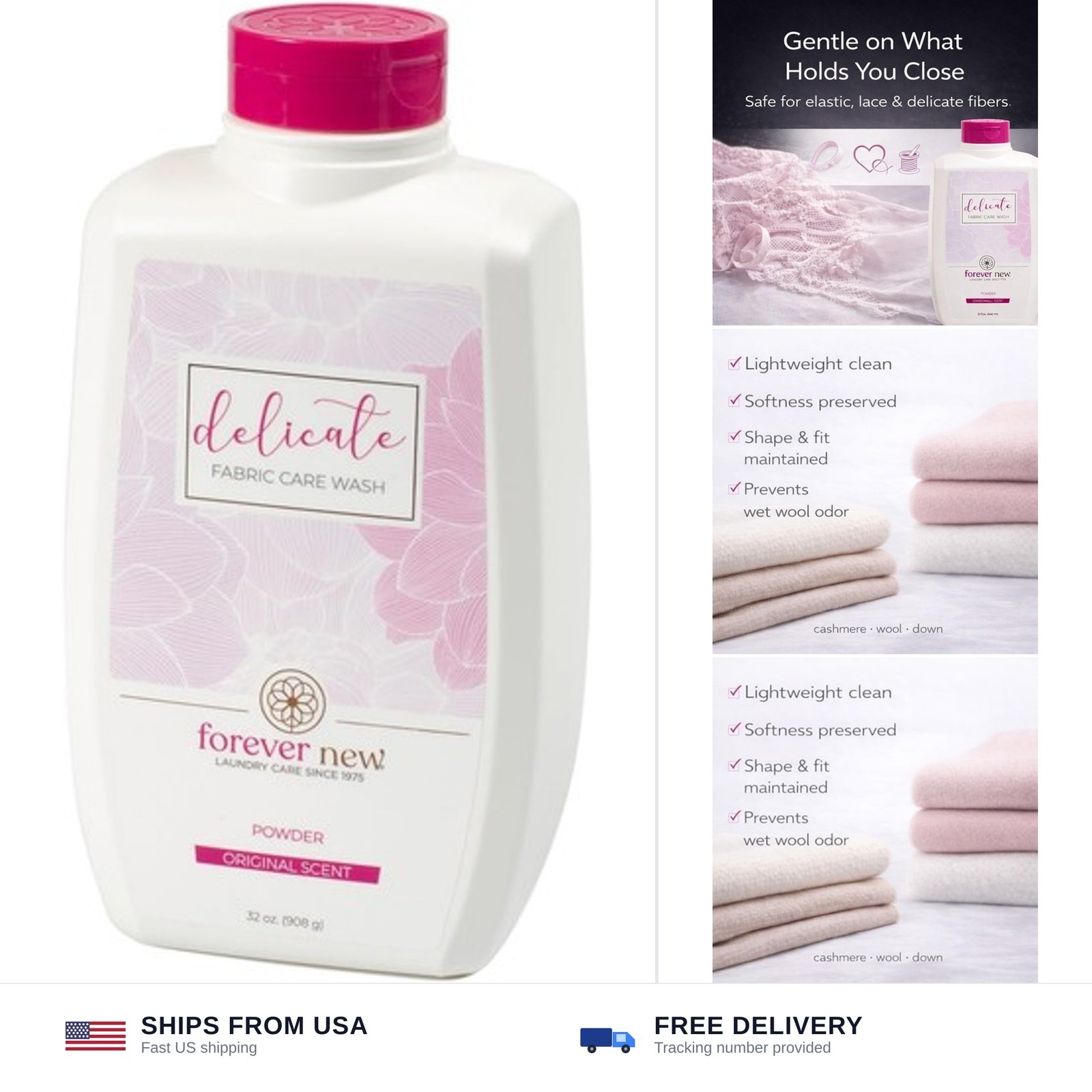 FOREVER NEW Granular Detergent Powder – Delicate Laundry Care Wash – Original…