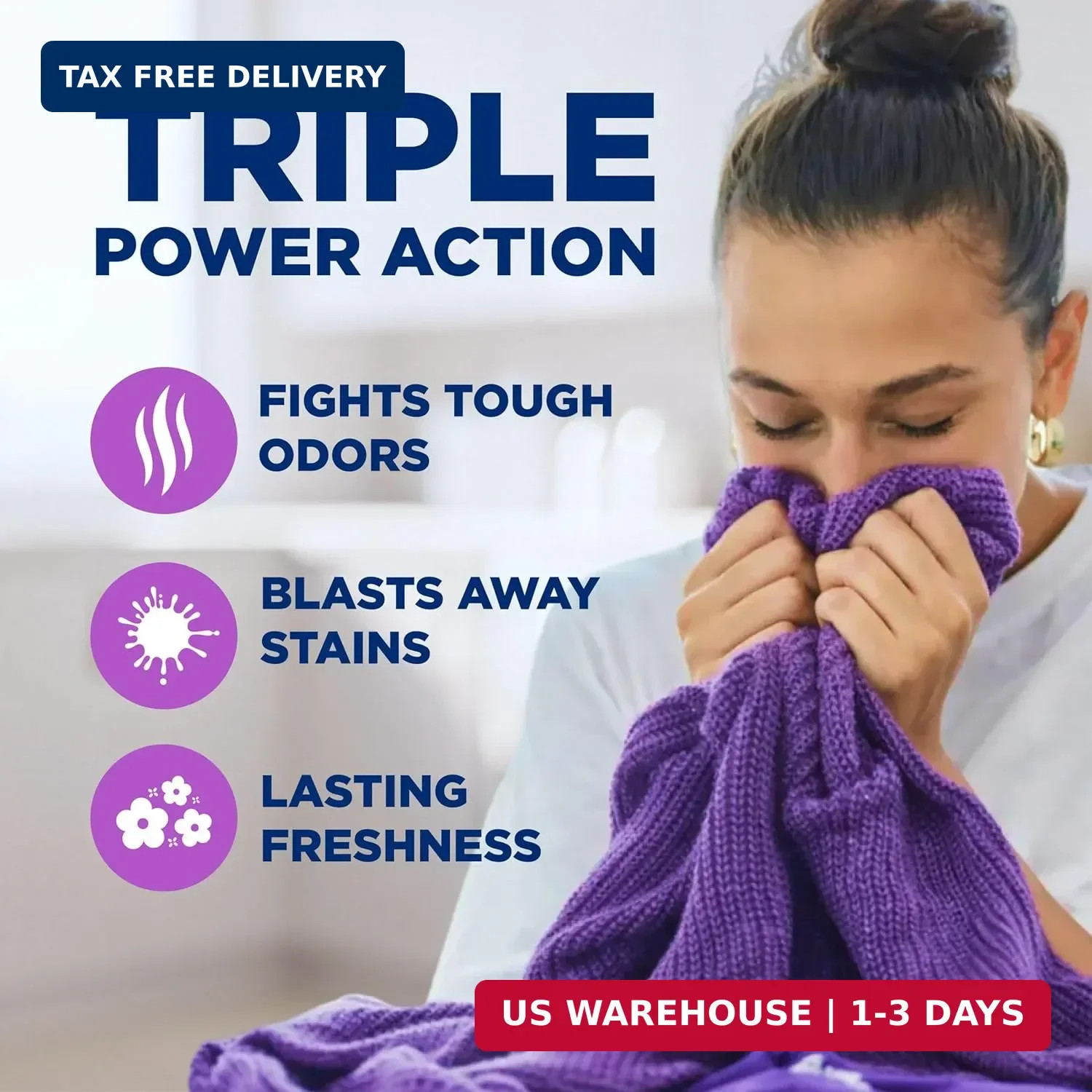 ARM & HAMMER Plus OxiClean with Odor Blasters Liquid Laundry Detergent, Laundry