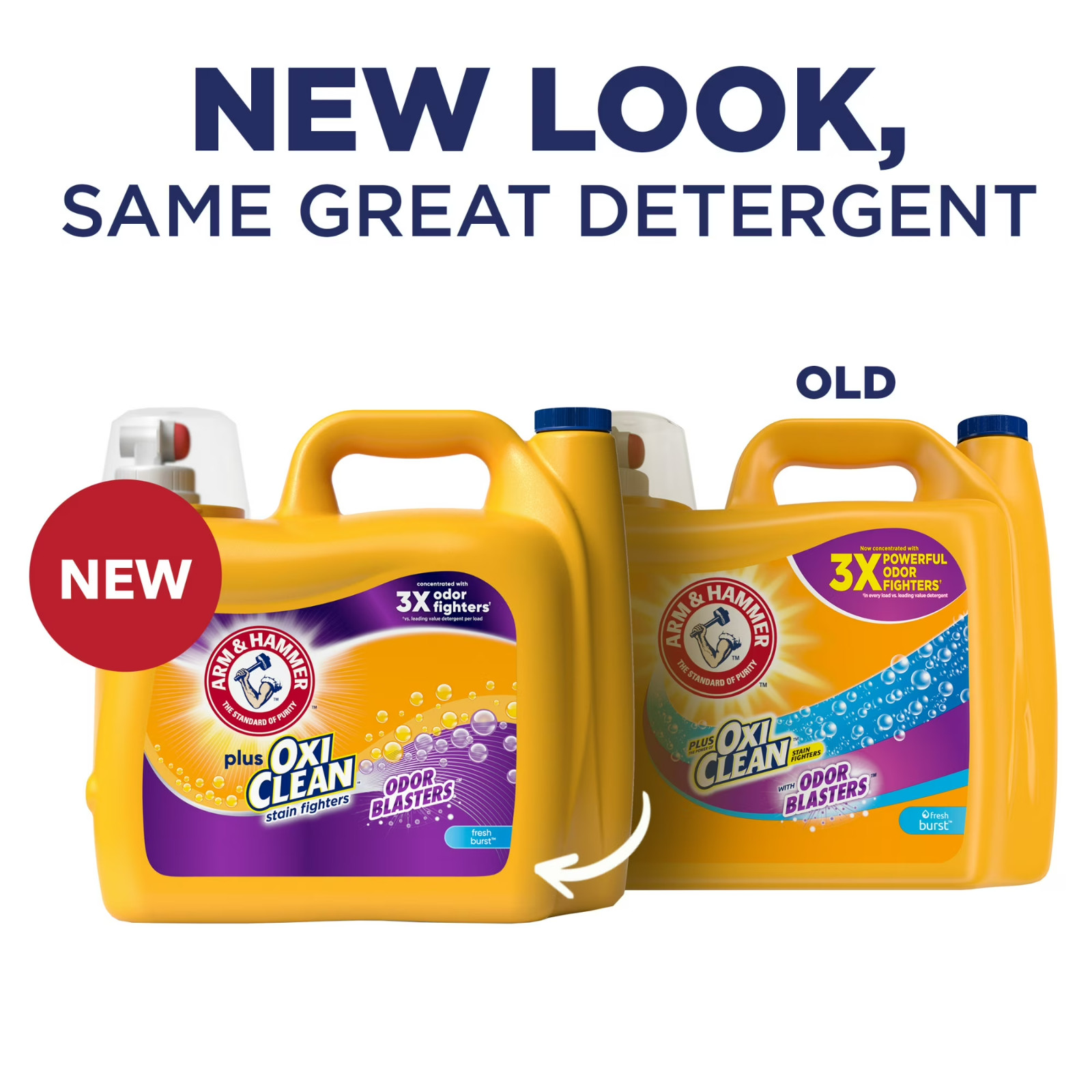 4 Pack Arm & Hammer Liquid Detergent Plus OxiClean Odor Blasters 208oz