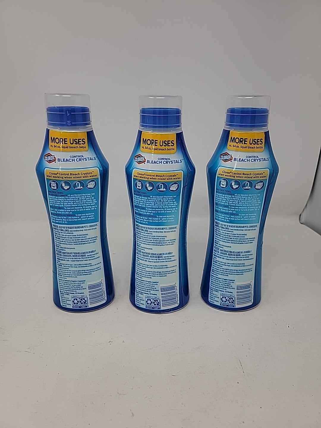 Lot Of 3 Clorox Control Bleach Crystals 24 Oz Fresh Scent Rare Discontinued