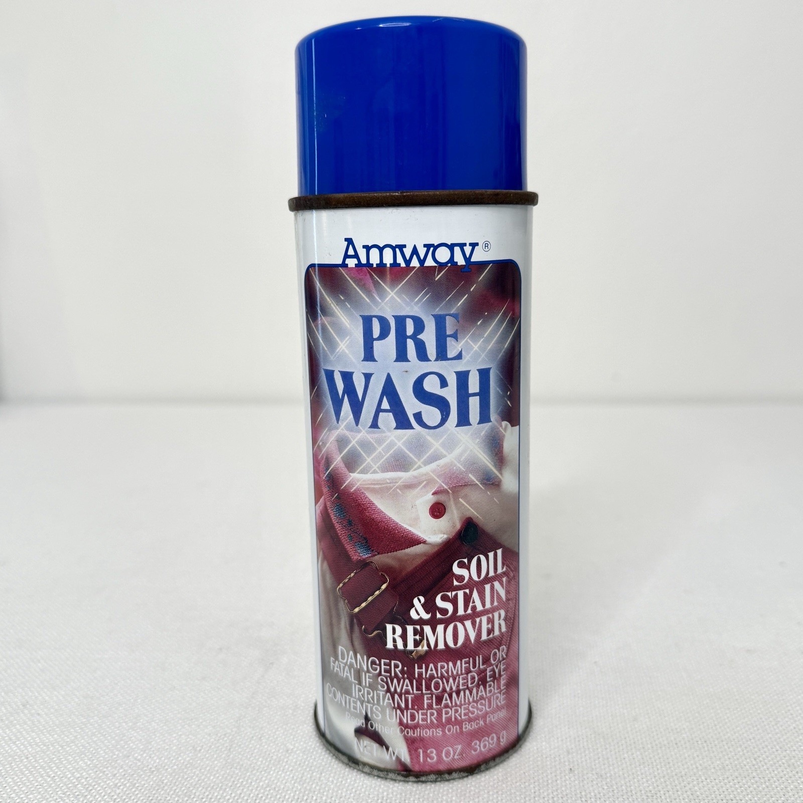 Vintage Amway PreWash Spray Soil & Stain Remover Pre Wash 1990 13 Oz Full Can
