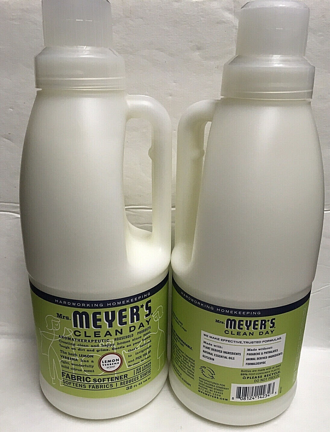 Lot of 2 Mrs Meyer’s clean day Fabric Softener Lemon Verbena Scent – 32 Oz Each