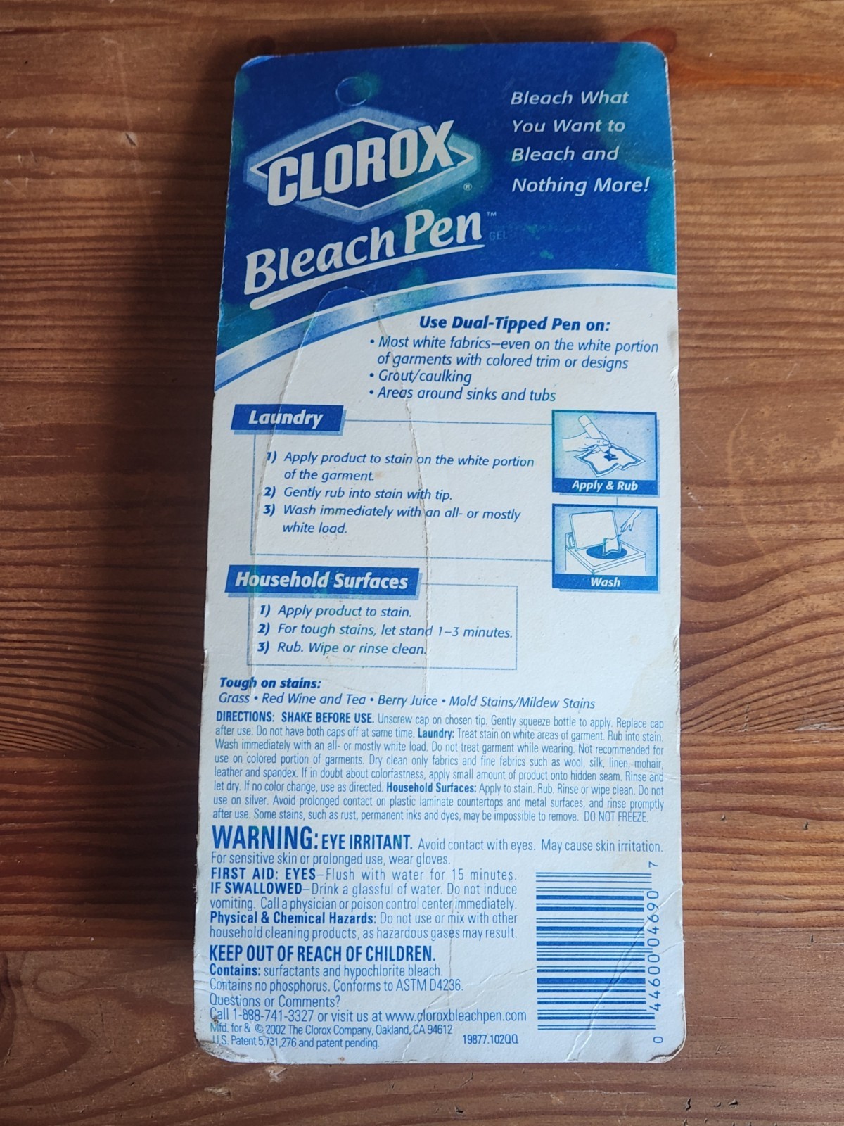 VTG 2002 Clorox Bleach Pen Gel for Whites Dual Tipped 2 oz New in Package M50