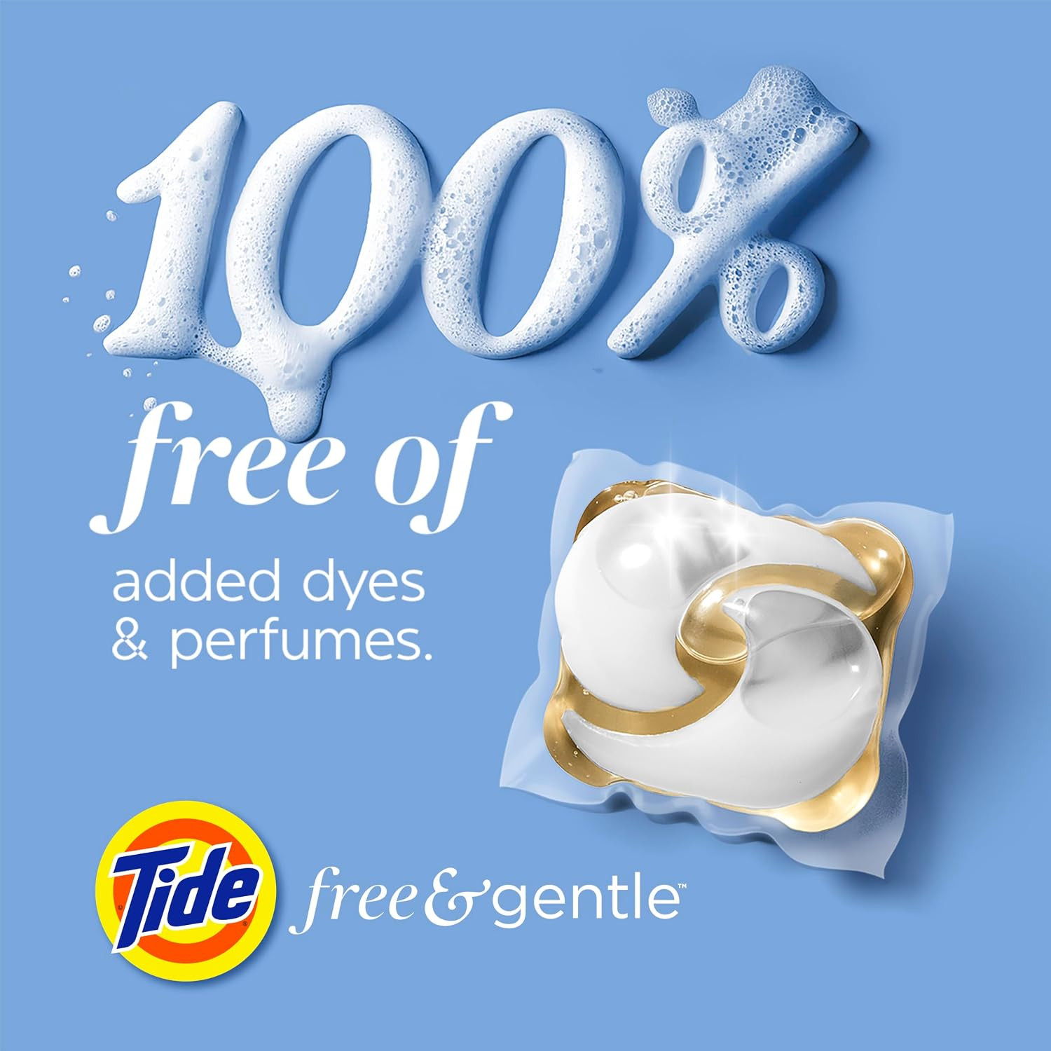 Tide PODS Free & Gentle Laundry Detergent Soap Pacs, 112 Count, Tide PODS Laundr
