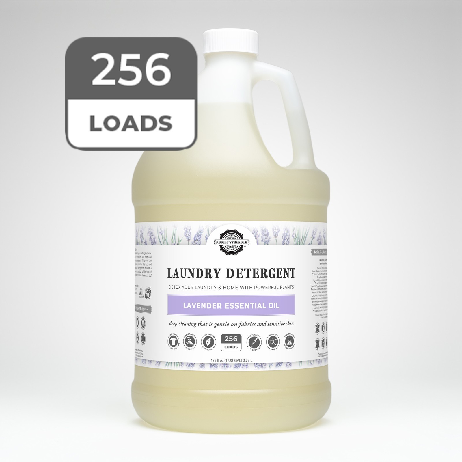 Toxin-Free Laundry Detergent 1 gal | 256 Loads | Plant-Based | Lavender