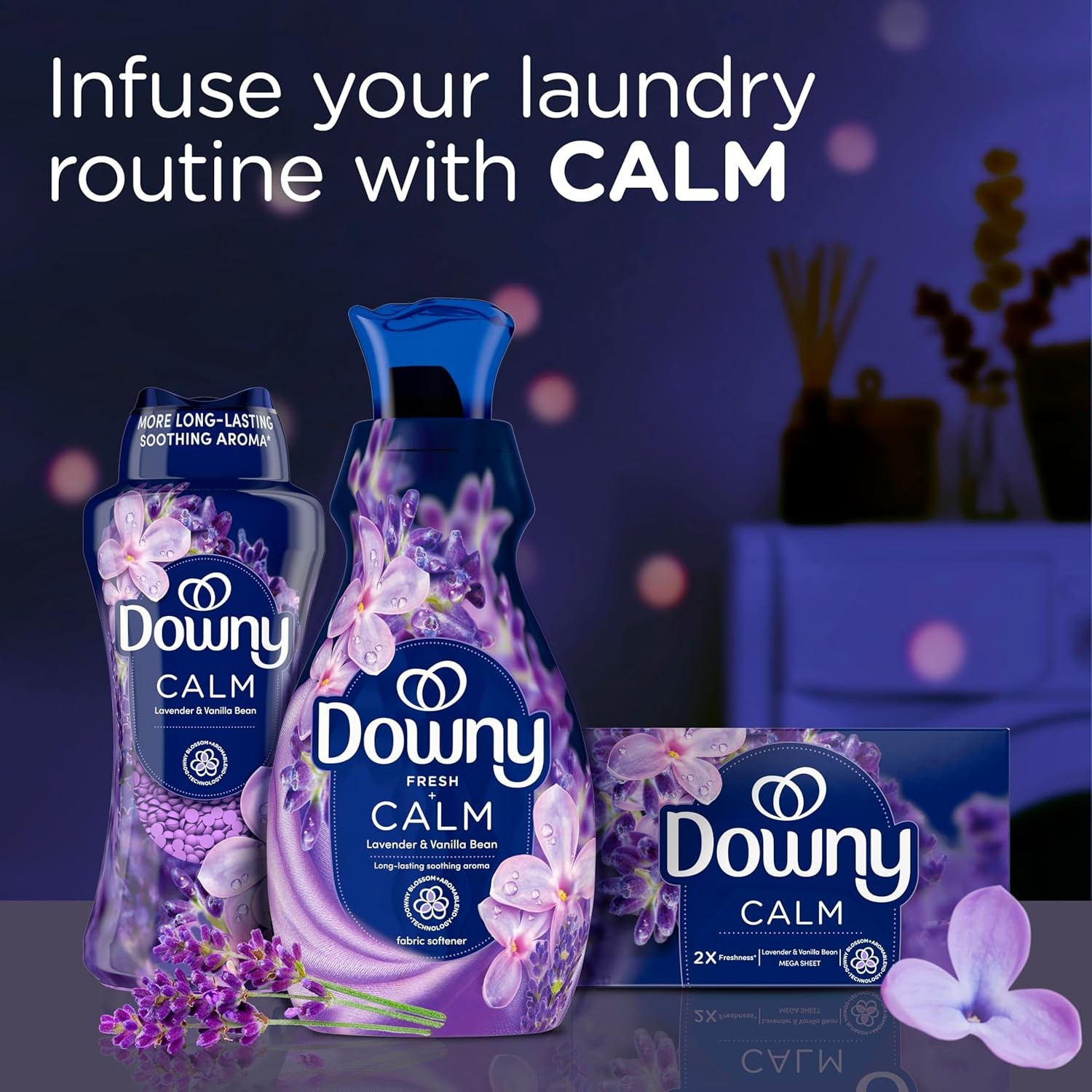Downy Ultra Soft Fabric Softener Calm Lavender Vanilla 56oz 83 Loads
