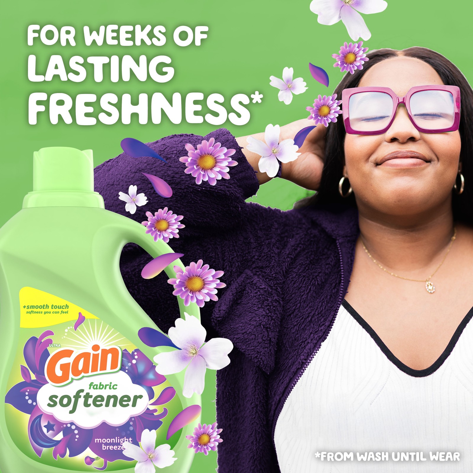 Liquid Laundry Fabric Softener and Conditioner, Moonlight Breeze Scent,140 fl oz