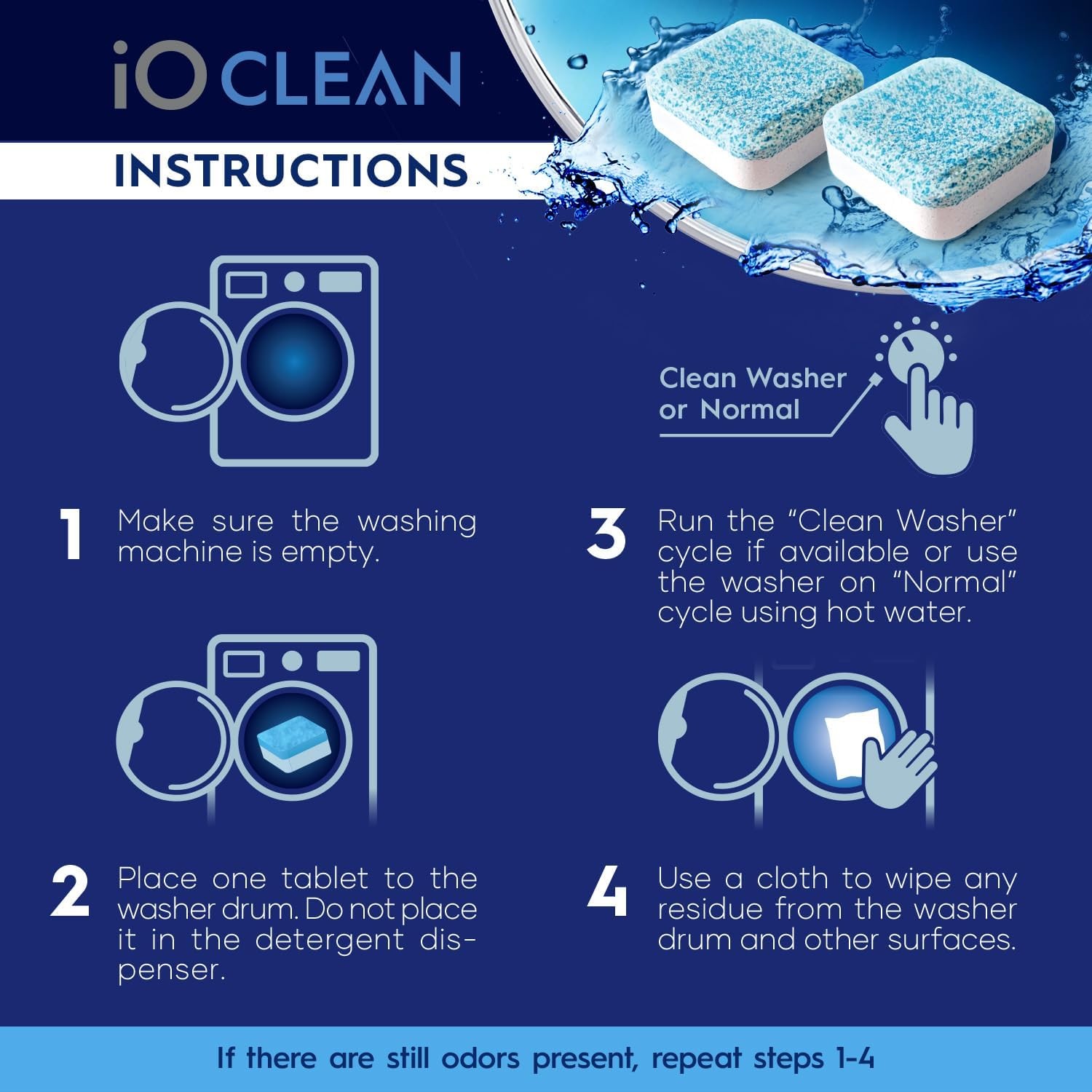 Washing Machine Cleaner and Descaler Tablets 24 Pcs – Deep Clean and…