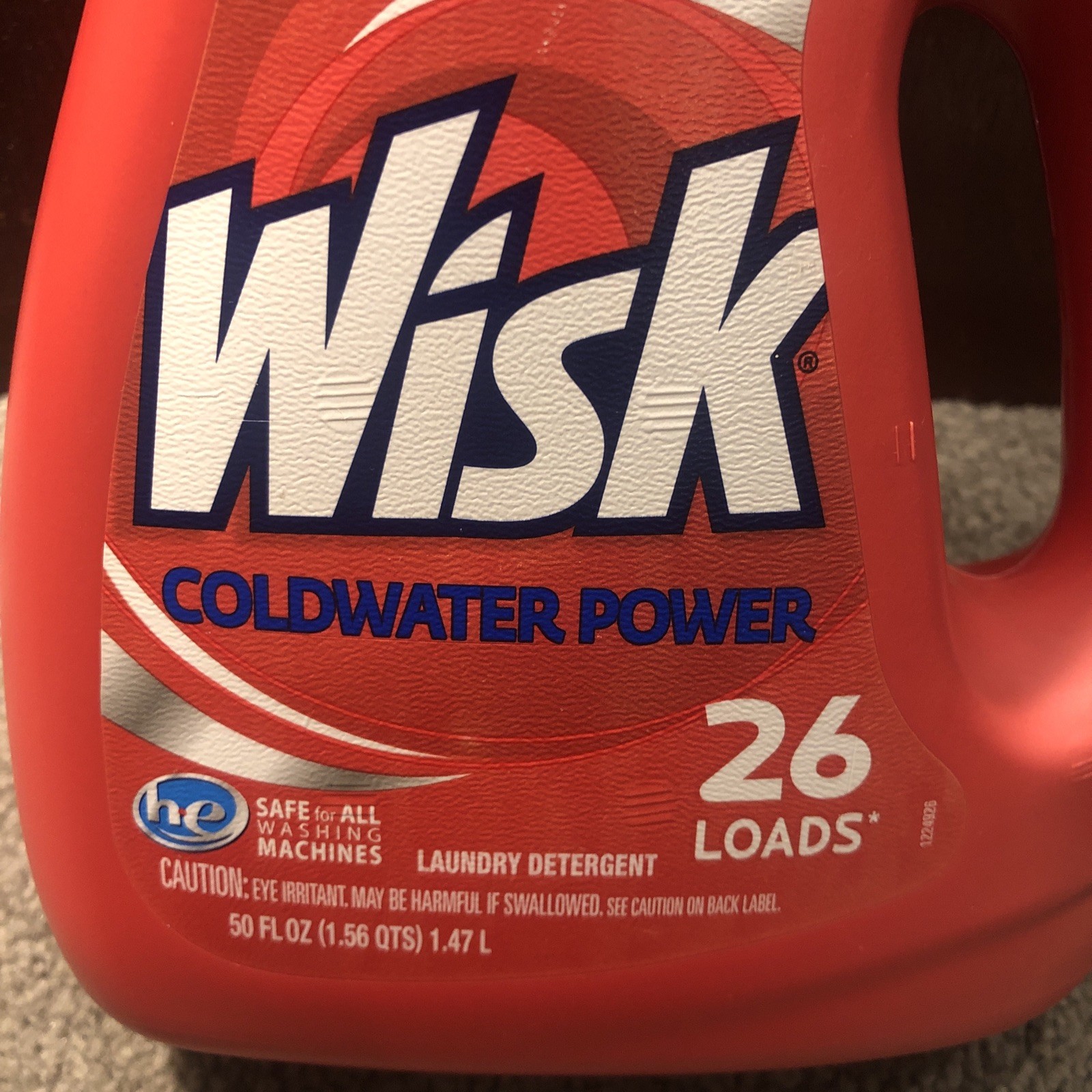 Wisk COLDWATER POWER Stain Spectrum Laundry Detergent HE 26 Loads 50oz