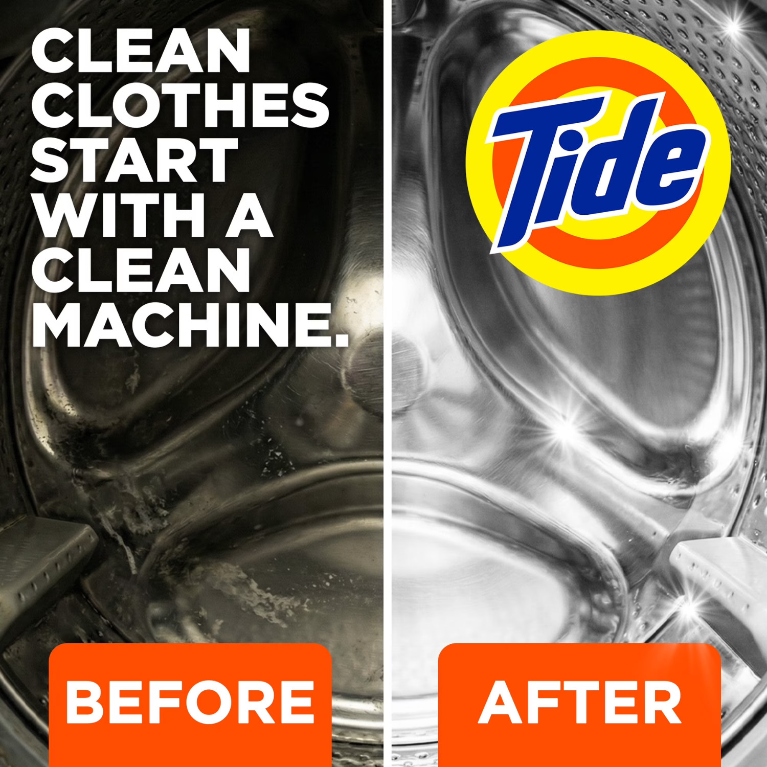 (3 Pack)Tide Washing Machine Cleaner with Oxi Powder 4 Count Odor Eliminator