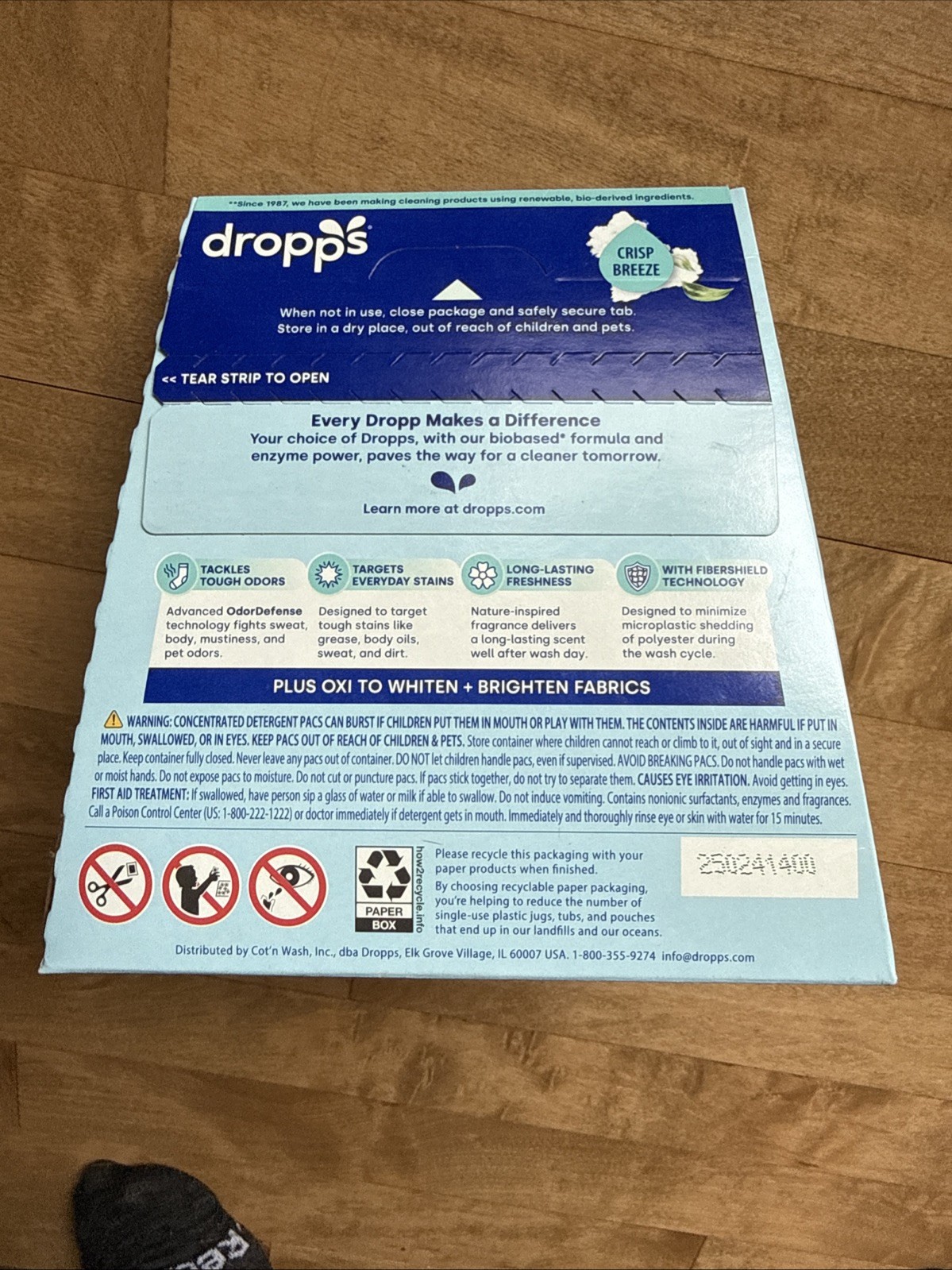 Dropps 4-in-1 Plus Oxi Crisp Breeze Power Biobased Clean 1 Count Pack of 38 New