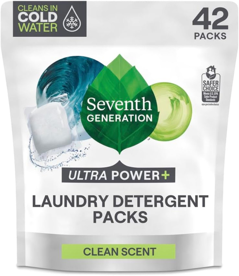 Seventh Generation, Laundry Detergent Packs Ultra Power plus 42 Count, 29.6 Oz