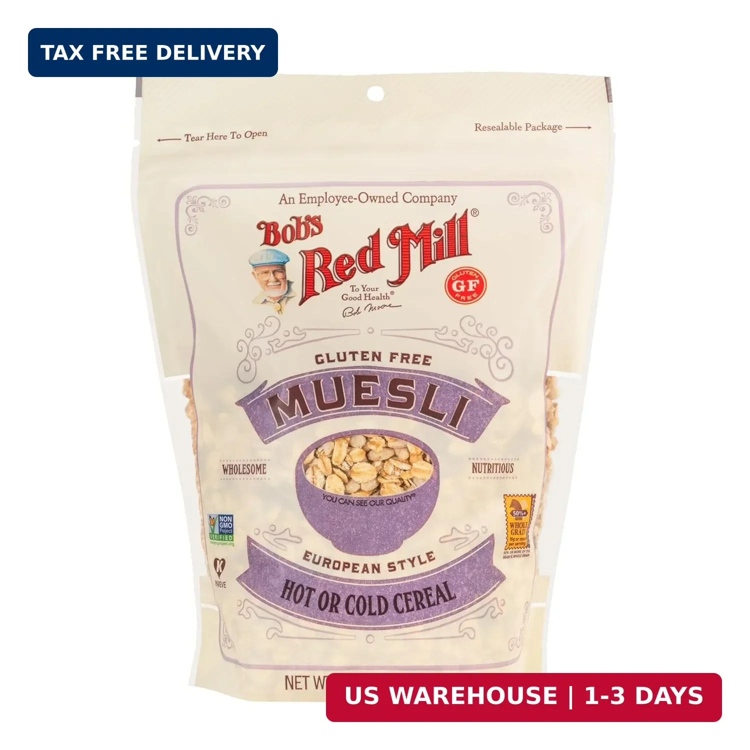 Bob’s Red Mill Gluten Free Muesli, 16oz (Pack of 4) – Gluten Free, Non GMO, Kosh