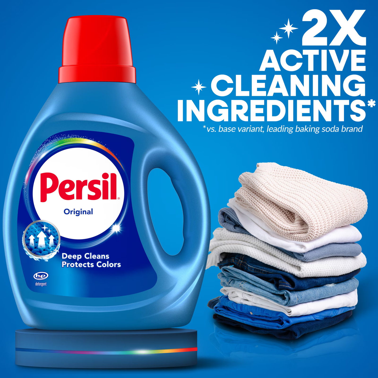 6 pack) Deep Clean Liquid Laundry Detergent, Original, 34 fl oz, 25 loads