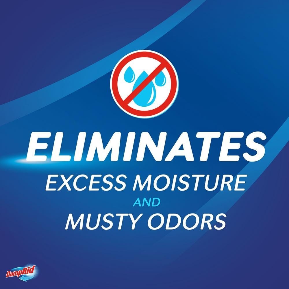 DampRid 11 oz Moisture Absorber 4 Pack Fresh Scent Refillable Closet Bathroom