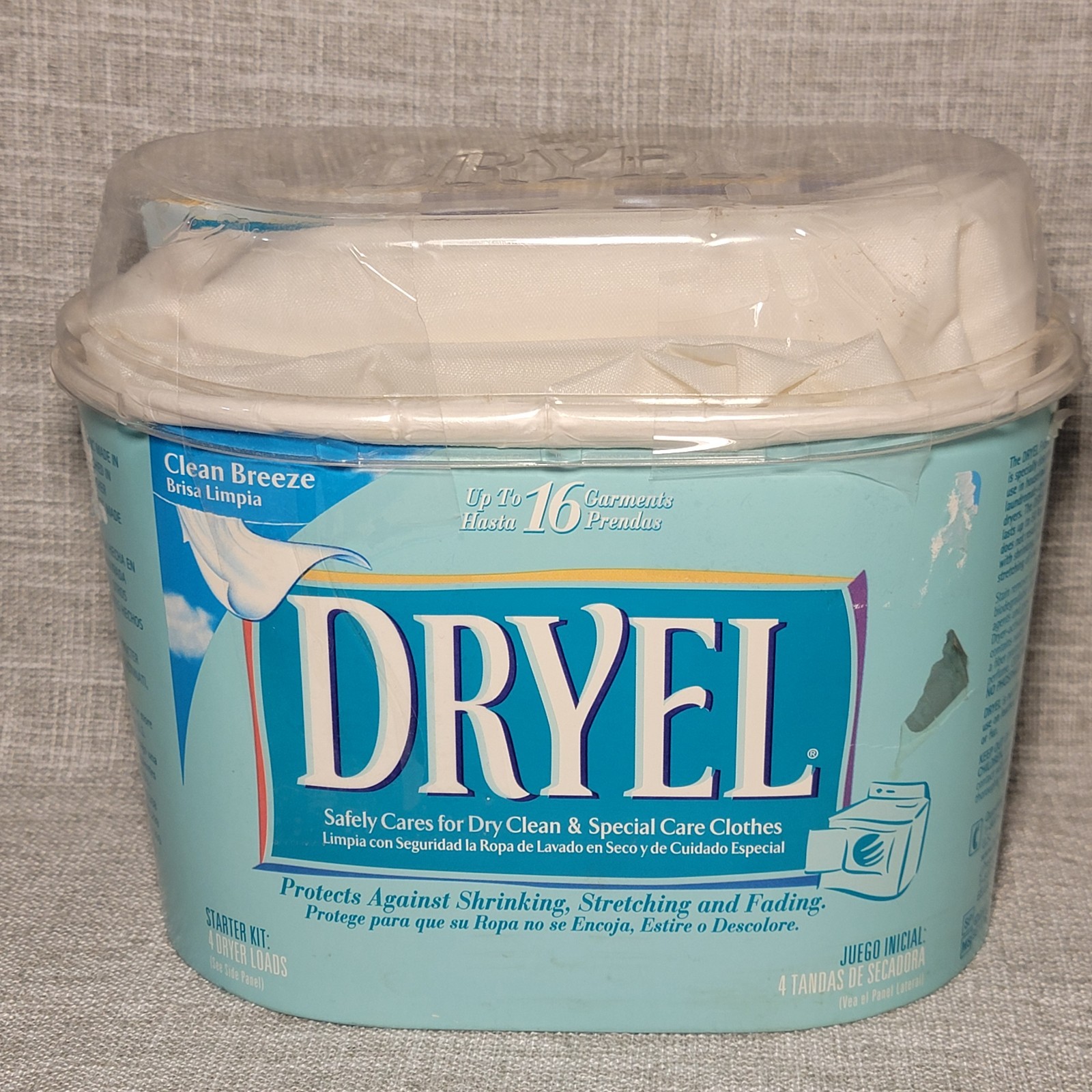 Vtg Dryel Fabric Care Starter Kit 4 Dryer Loads Open Box Complete Dry Clean