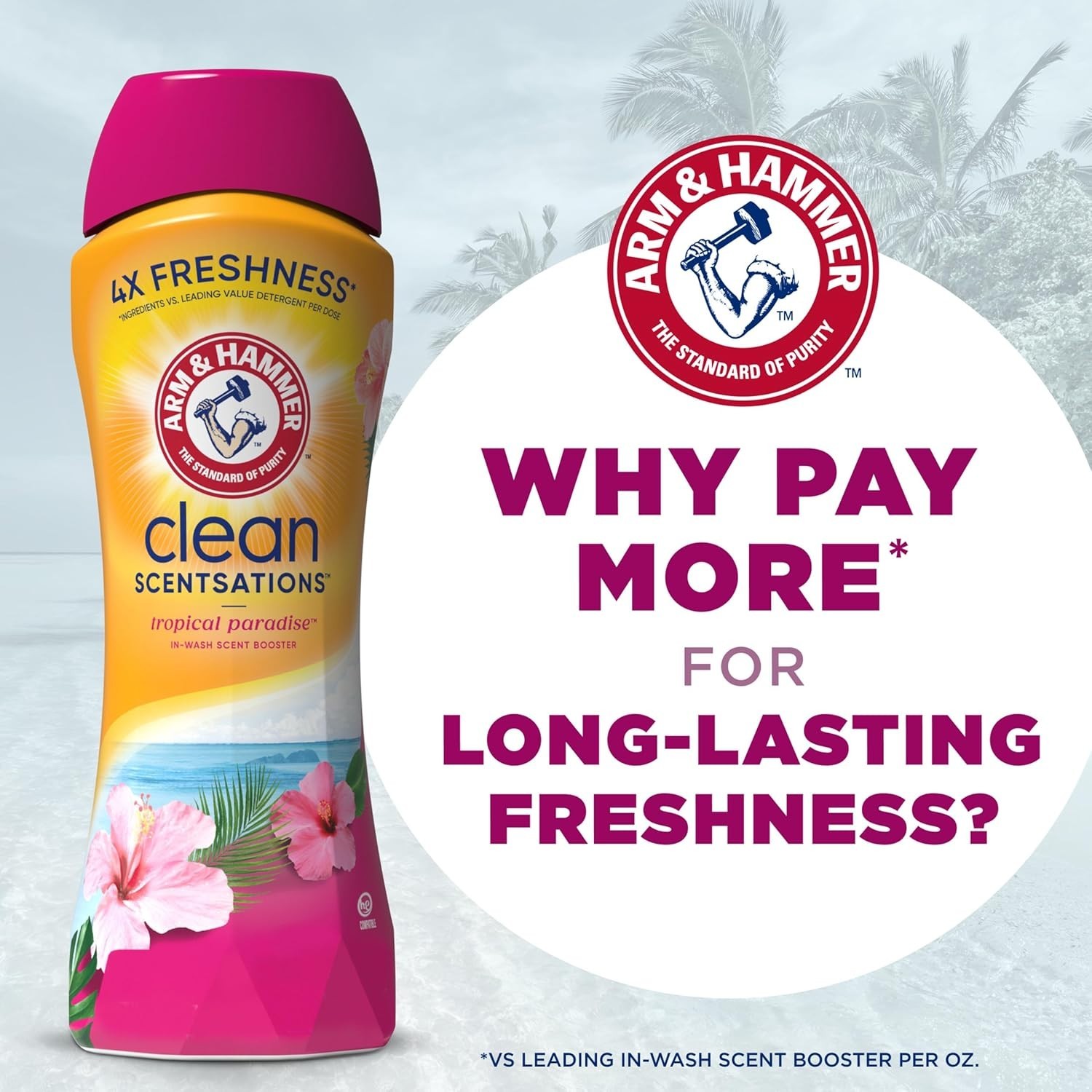 NEW Arm & Hammer Clean Scentsations In-Wash Tropical Paradise Scent Booster 45oz