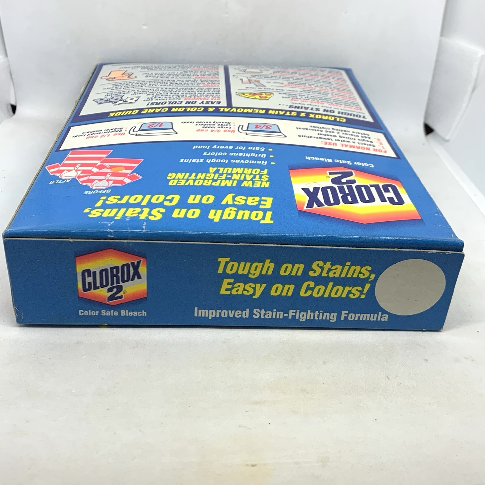 VTG Box Clorox 2 40oz 1995 Color Safe Bleach Movie Play TV Prop Small Amount