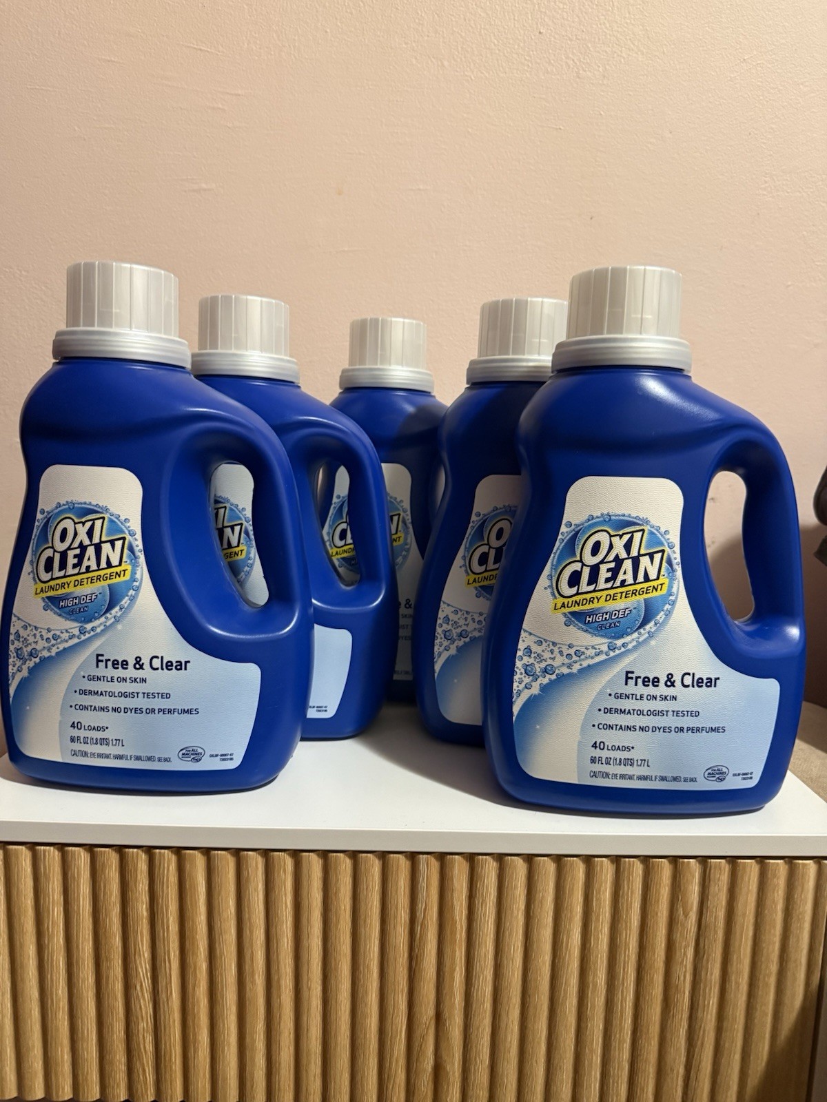 Oxi Clean High Def Clean Liquid Laundry Detergent, 60oz, 40 Loads Set Of 5