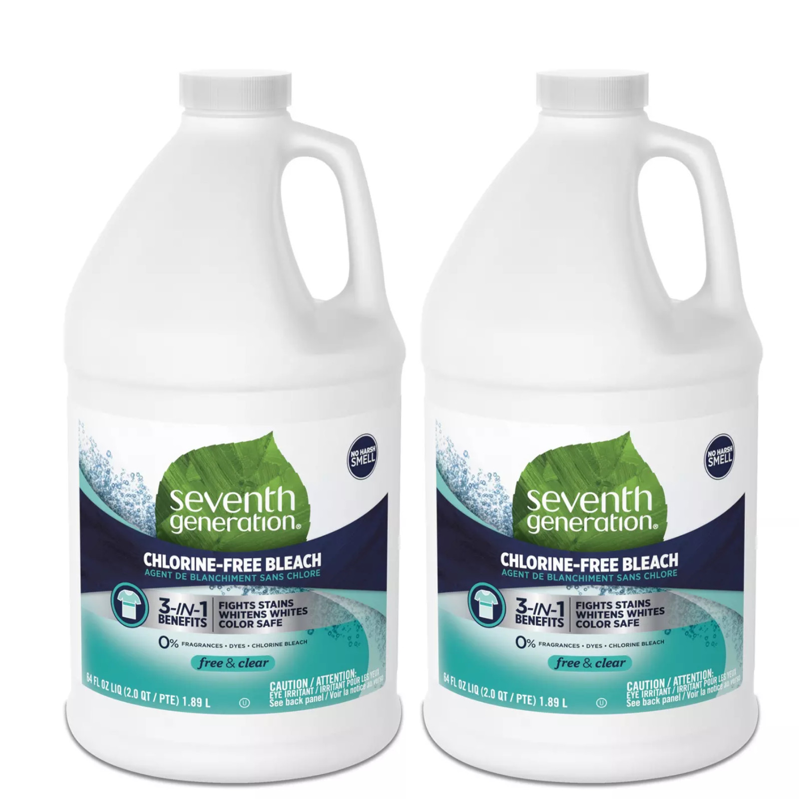 Seventh Generation Chlorine-Free Bleach – Free & Clear 64 oz (pack of 2)