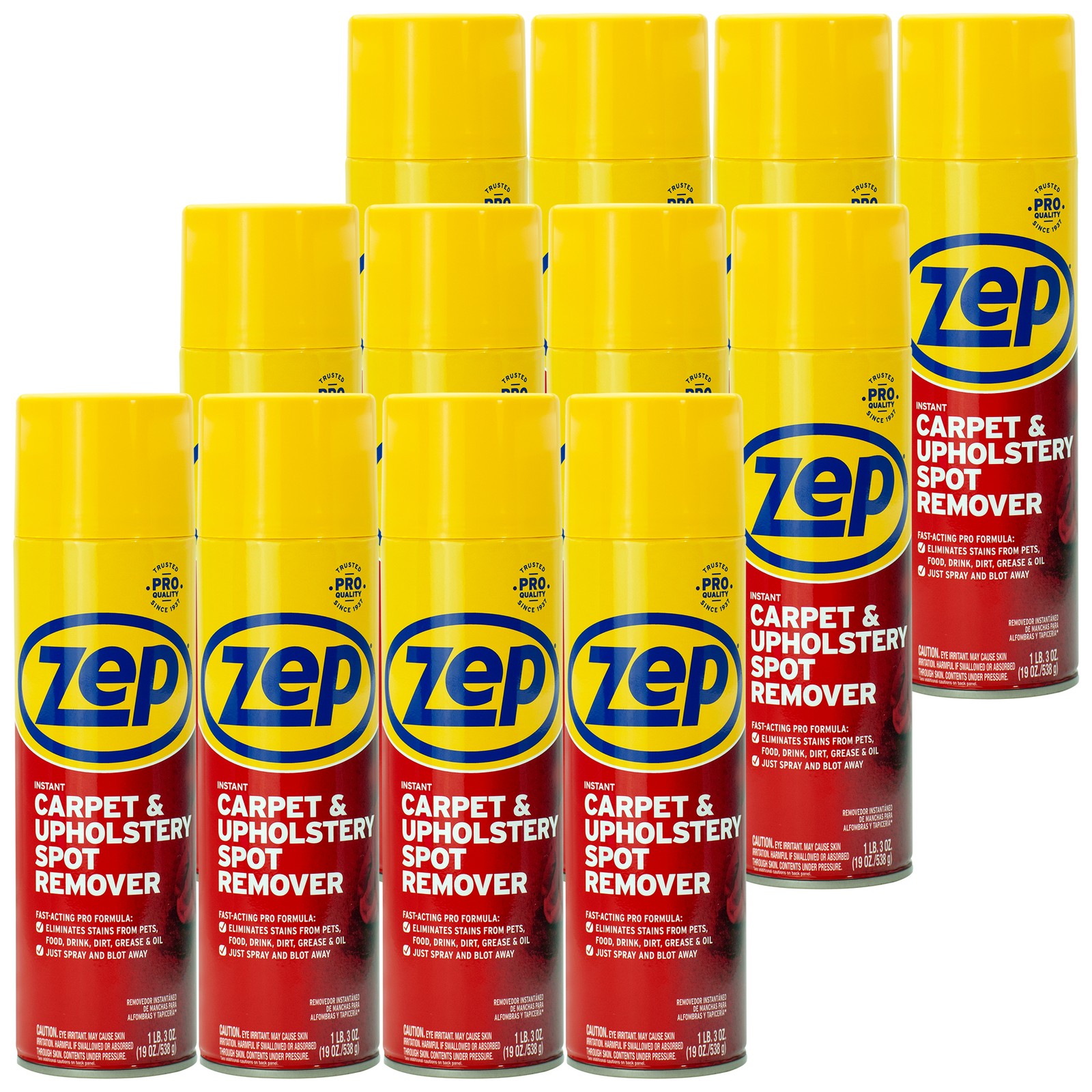 Zep Instant Carpet and Upholstery Spot Remover 19 oz (Case of 12) ZUSPOT19 – No