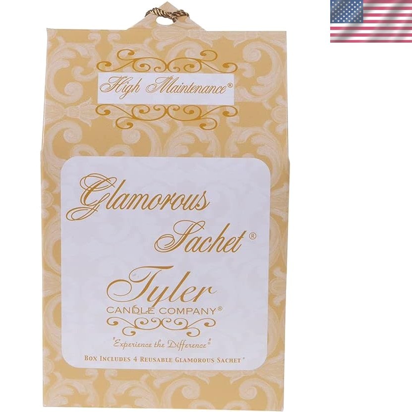 Glamorous Sachets for Laundry – 4 Count Invigorating Freshness & Home Fragrance