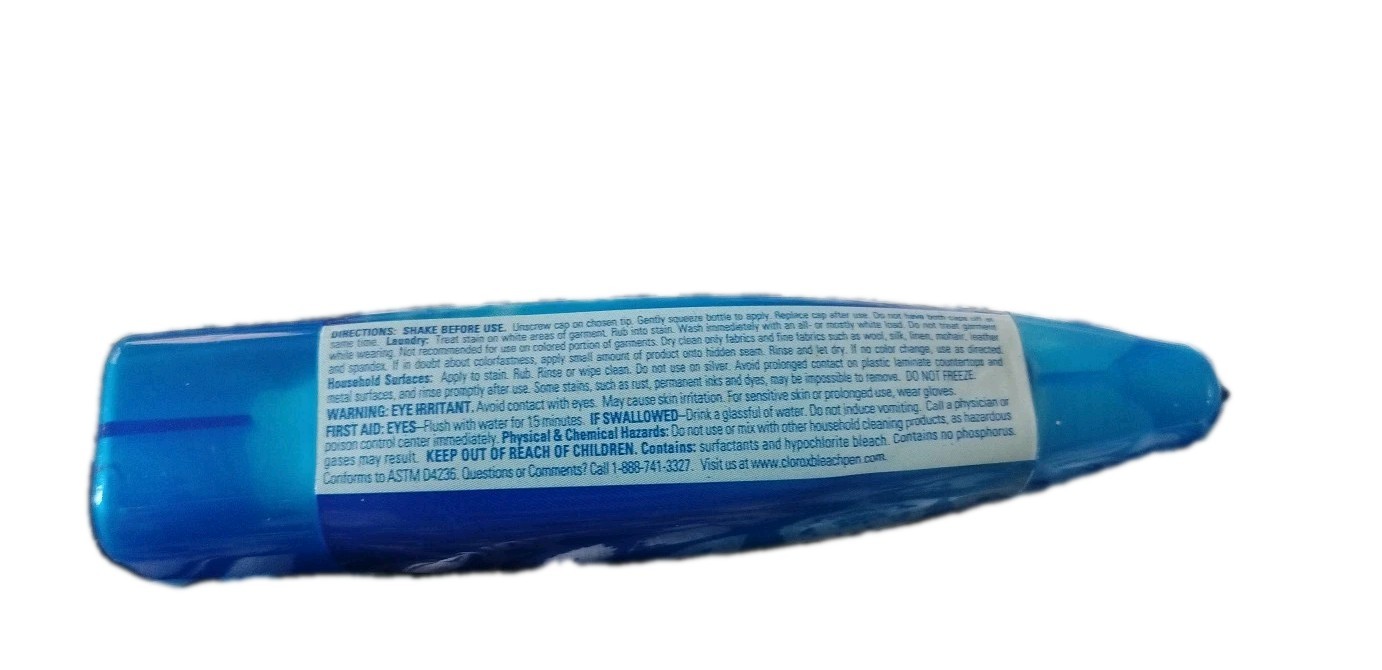 Clorox Bleach Pen Gel Dual Tipped Laundry Stain Remover 2 oz Discontinued Full