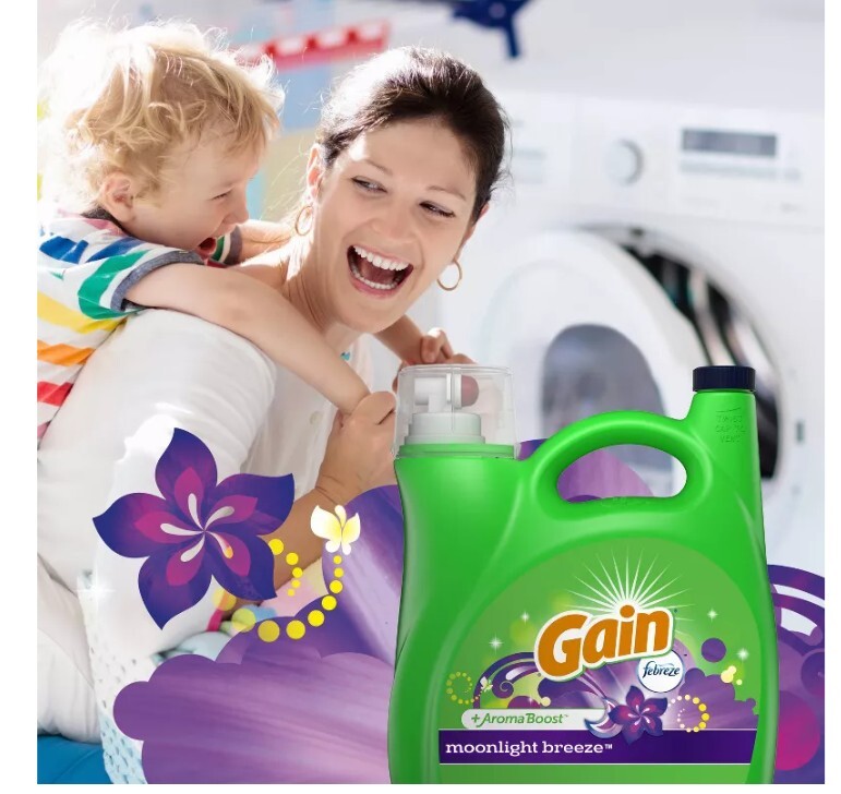 Moonlight Breeze Scent Gain Liquid Laundry Detergent with Aroma Boost, 154 fl oz