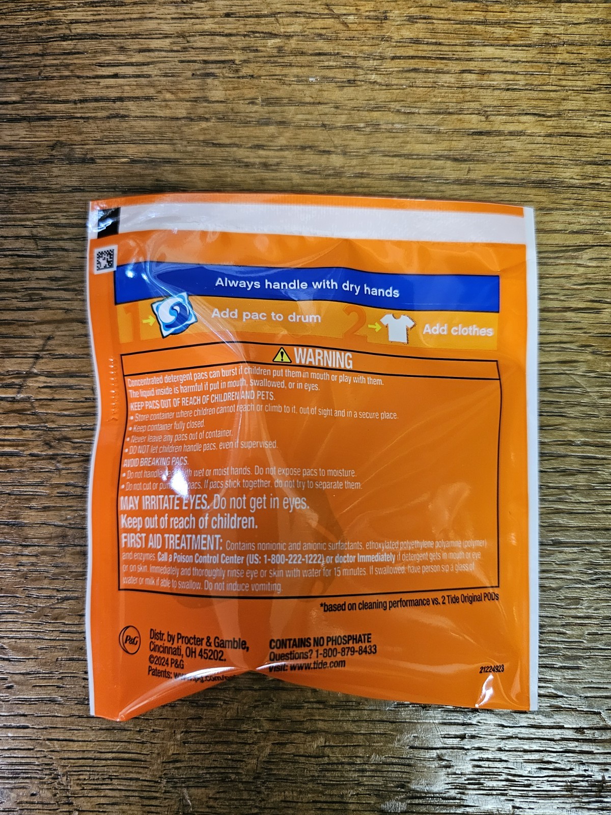 Tide Oxi Boost Power Pods – 1 XL Pac (Sample)