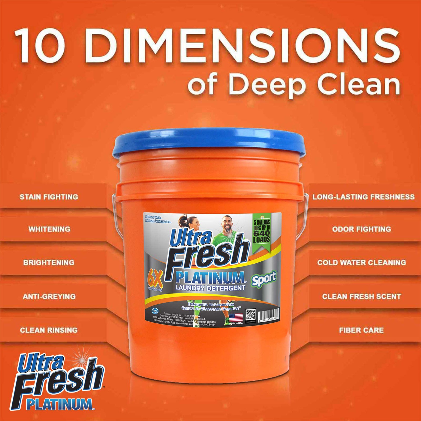 Ultra Fresh 6X Laundry Detergent & 2 Pack Laundry Sheets, Fragrance & Dye Free
