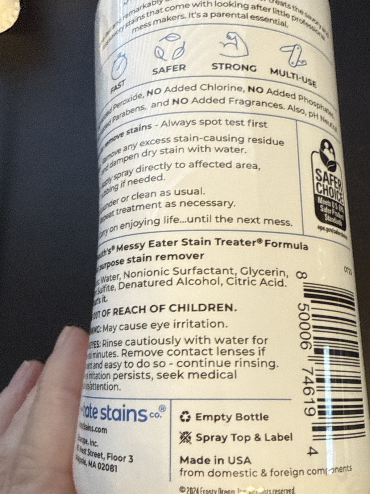 MISS MOUTH’S Messy Eater Stain Treater 16 oz with PUMP
