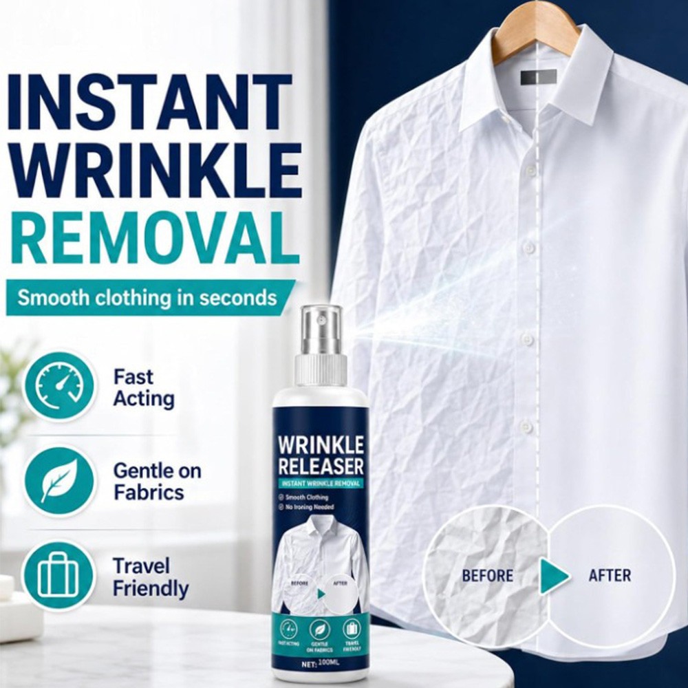 Instant Wrinkle Releaser Spray,Clothes Wrinkle Release Spray,No Iron,Anti Static