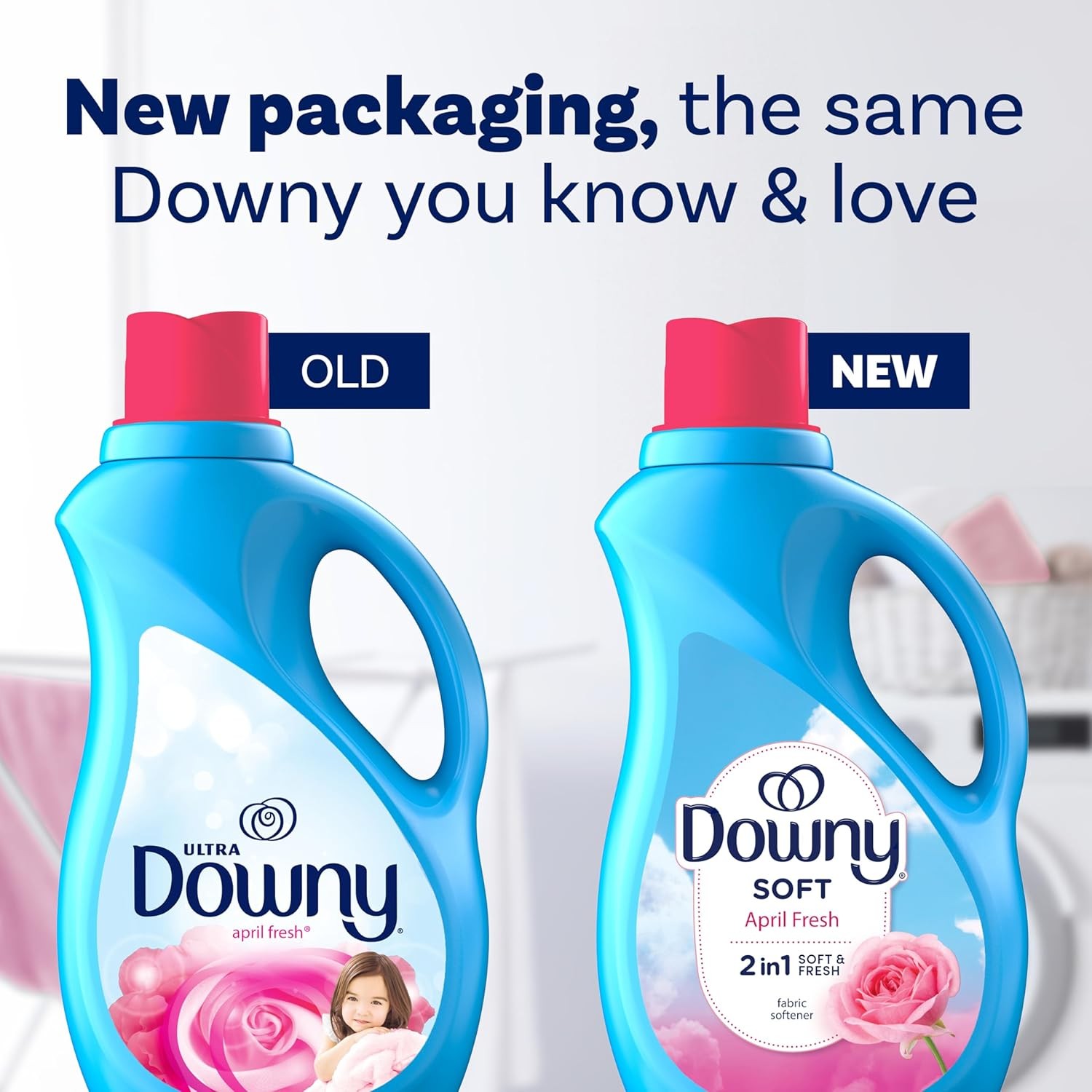 Downy Fabric Softener Liquid, April Fresh Scent, 44 fl oz, 60 Loads