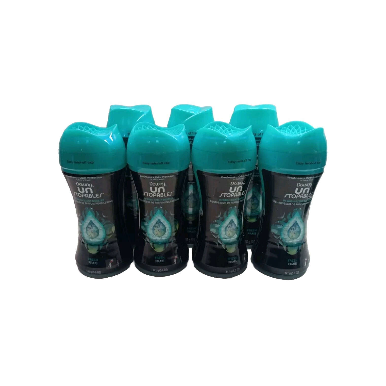 7 Downy Unstopables In-Wash Scent Booster Beads, Fresh Scent 3- 5.5 oz ~ 4- 5 oz