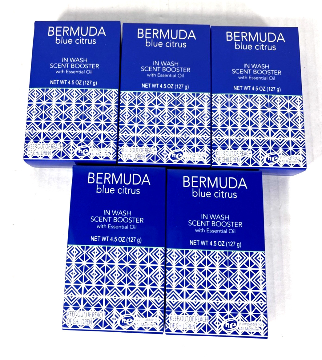 (5) Bermuda Blue Citrus In Wash Scent Booster Beads 4.5 oz.