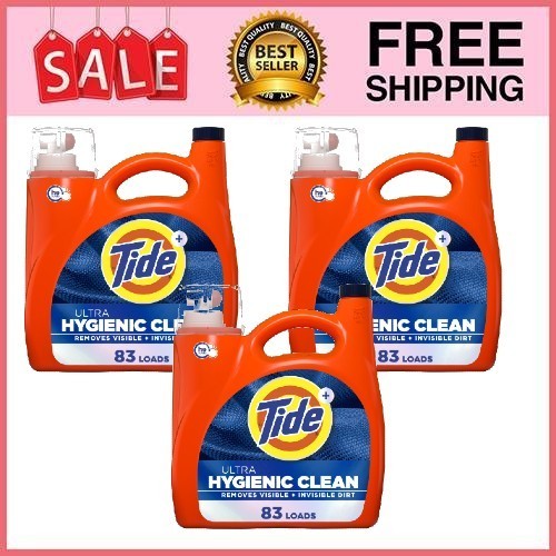 3 Pack Ultra Hygienic Clean Liquid Laundry Detergent, Original Scent,117fl oz/pk