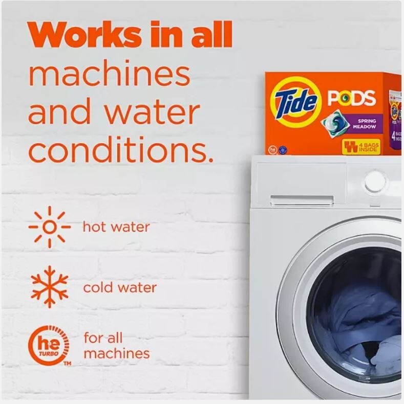 New Tide PODS Laundry Detergent Pacs – Spring Meadow, 156 ct Pods, Stain Free