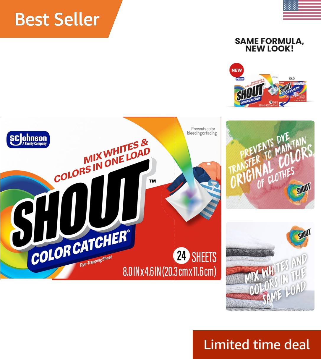 Shout Color Catcher Sheets for Laundry, Allow Mixed Washes, Prevent Color…