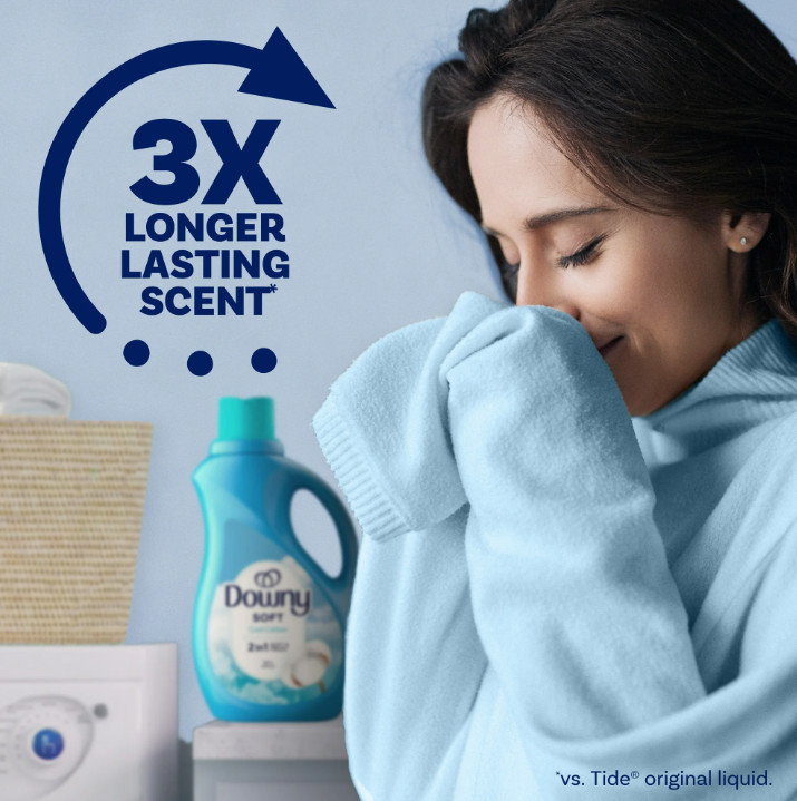 Downy Liquid Fabric Softener, Cool Cotton Scent, 111 fl oz, 150 Loads