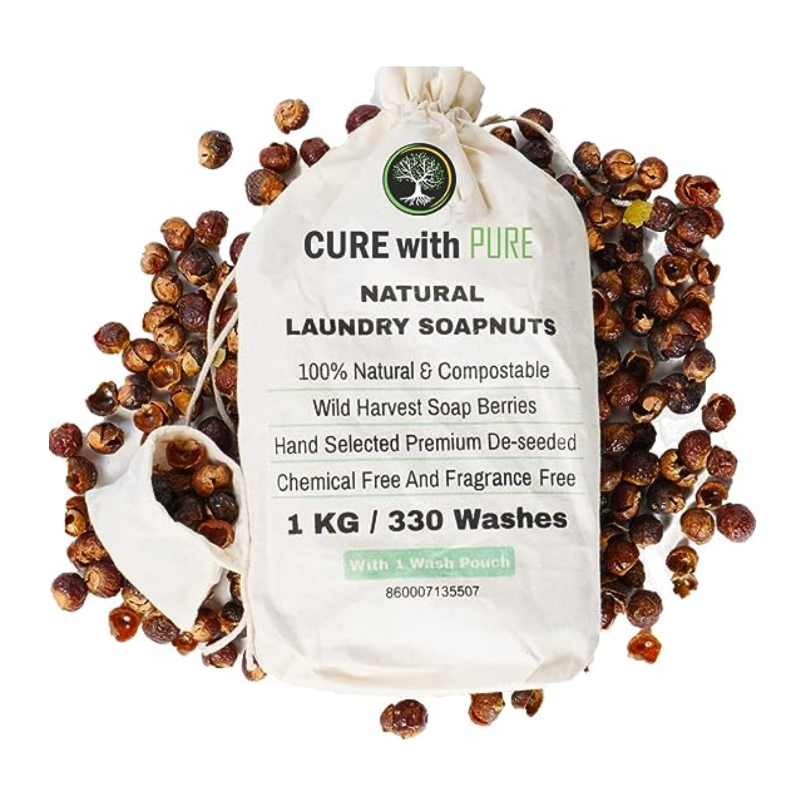 Pure Organic Soap Nuts Laundry Detergent Non-toxic Eco-friendly 330 Loads Approx