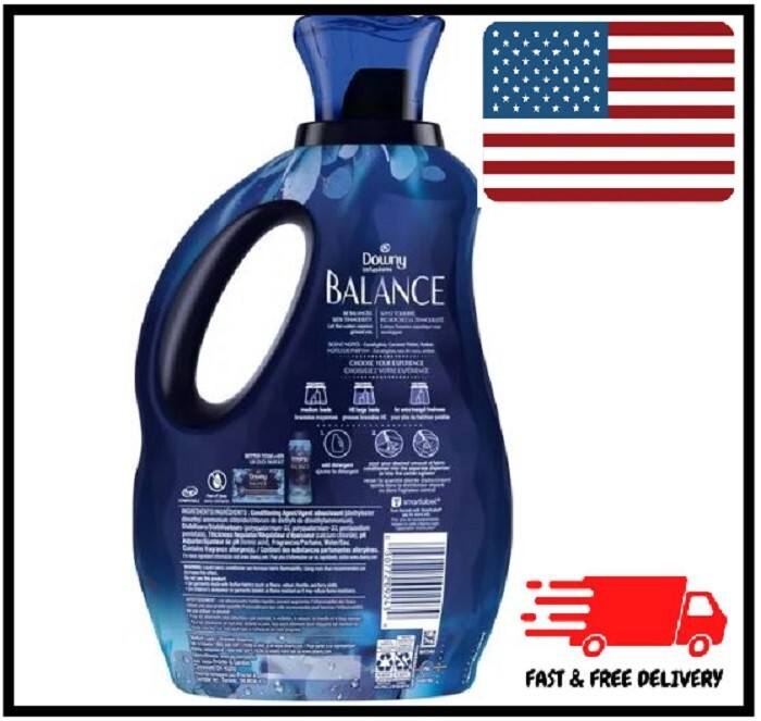 Downy Infusions Balance Fabric Conditioner, Crisp Rain & Blue Eucalyptus, 56 Oz.